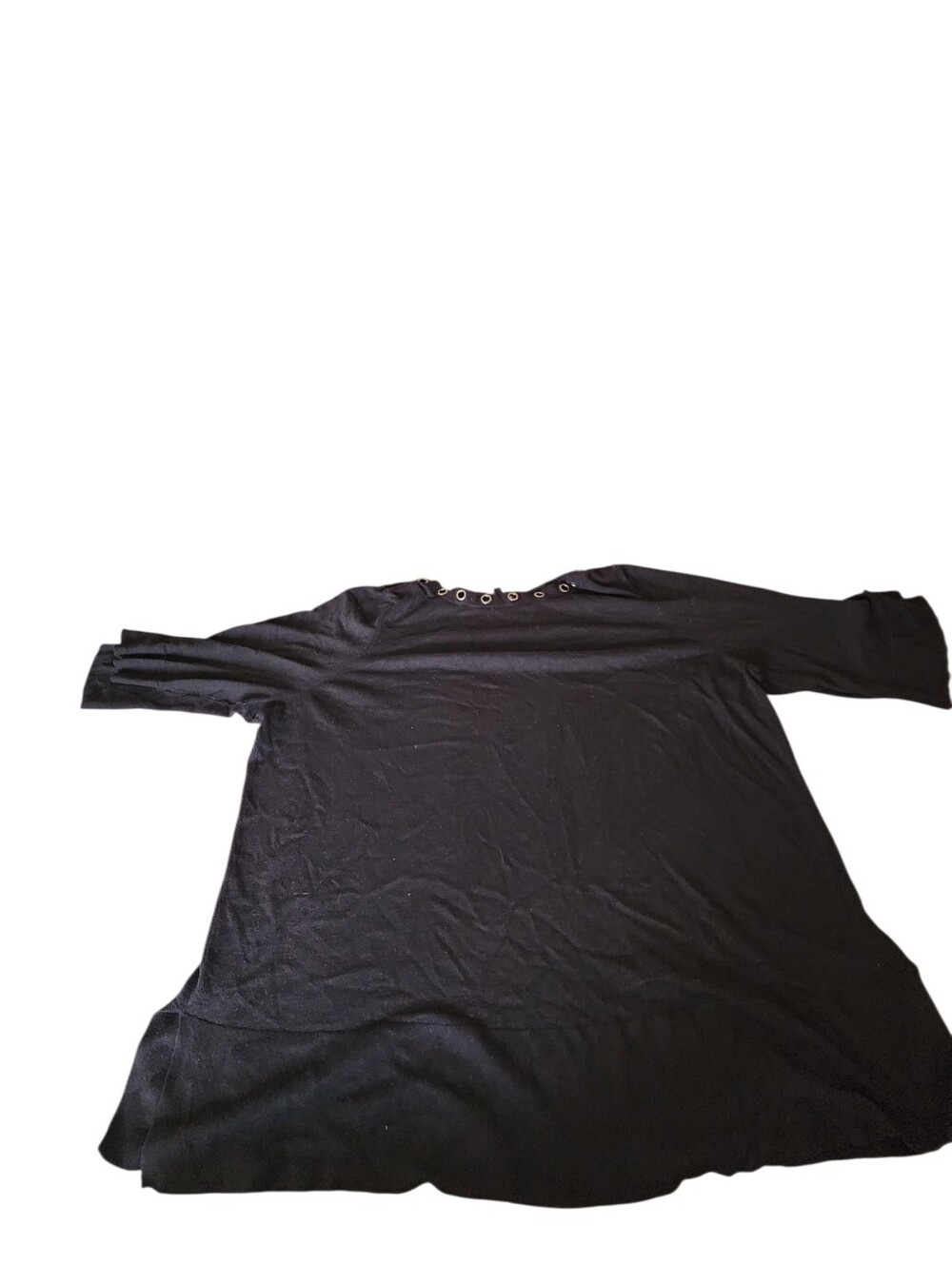 🛍 3 For $25 Sale 🛍 Roz & Ali Black Long Sleeve Top with Eyelet Trim